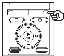 OLYMPUS VN-733+ME-52 - Appuyez sur la touche SCENE/CALENDAR pendant que l'enregistreur vocal est en mode d'arrêt. - 1