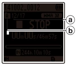 OLYMPUS VN-733+ME-52 - Appuyez sur la touche FOLDER/ INDEX pendant que I'enregistreur vocal est en mode d'arrêt. - 2