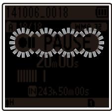 OLYMPUS VN-733+ME-52 - Appuyez sur la touche REC (●) pendant l'enregistrement. - 2