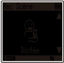 OLYMPUS VN-733+ME-52 - Quand l'enregistreur est en mode d'arrêt, appuyez sur la touche SCENE/CALENDAR et maintenez-la enfonnée. - 2