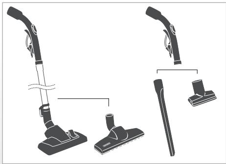 THOMAS MULTICLEAN X10 - Raccordez le flexible d'aspiration à l'appareil. - 1