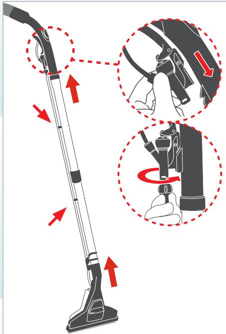 THOMAS MULTICLEAN X10 - Raccordez la conduite de vaporisation à l'appareil à l'aide du raccord rapide. - 1