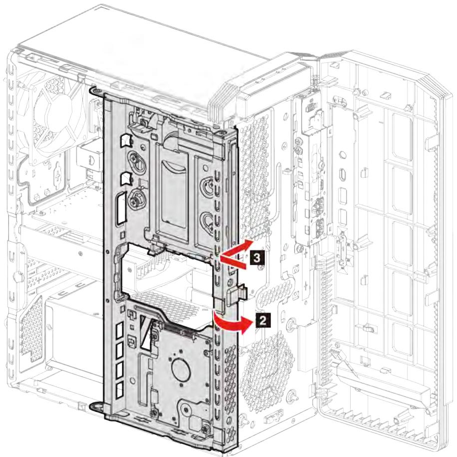 LENOVO Ideacentre G514 - Retirez l'unité de stockage. - 2