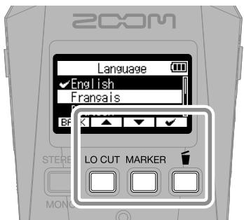 ZOOM H1 - Réglage de la langue - 1
