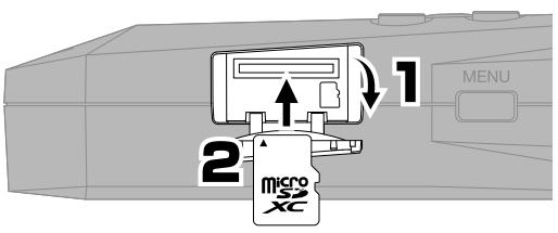 ZOOM H1 - Insertion de cartes microSD - 1