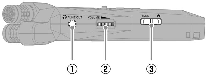 ZOOM H1 - ④ Touches de transport - 1