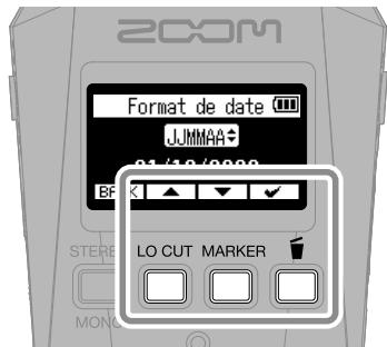ZOOM H1 - Réglage du format de date - 1