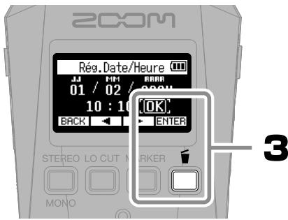 ZOOM H1 - Réglages de la date et de l'heure - 3