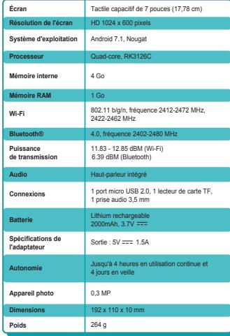 LEXIBOOK AUDIO LUDIQUEMFC148FR - SPECIFICATIONS - 1