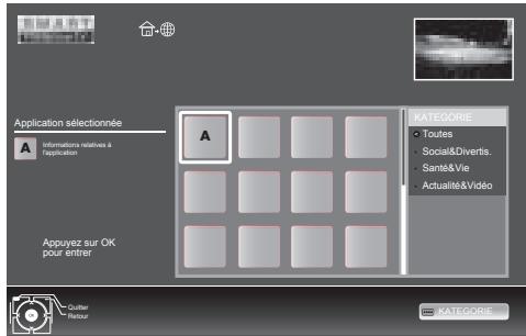 GRUNDIG 50VLE930 - Sélection des applications internet - 1