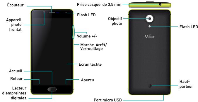 WIKO U FEEL 4G SLATE - Découvrir votre téléphone - 1