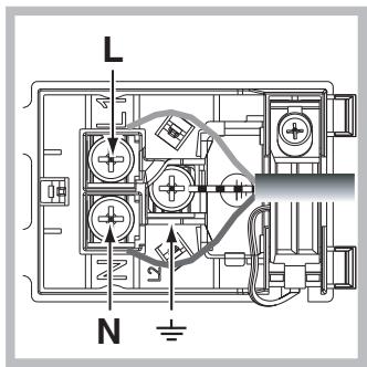 HOTPOINT FH83CHAIX - Montage du cable d'alimentation - 2