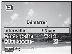 PENTAX OPTIO S1 ROUGE - Utilisez le bouton de navigation (▲▼) pour sélectionnner [Intervalle] à l'étape 5 à la p.132. - 1