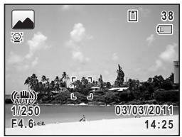 PENTAX OPTIO S1 ROUGE - Pressez le déclencheur à mi-course. - 1