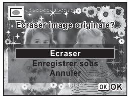 PENTAX OPTIO S1 ROUGE - Selectionnez [Ecraser] ou [Enregistrer sous] à l'aide du bouton de navigation (▲▼). - 1