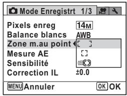 PENTAX OPTIO S1 ROUGE - Utilisez le bouton de navigation ( ) pour modifier le réglage. - 1