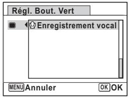 PENTAX OPTIO S1 ROUGE - Réglage des fonctions d'enregistrement vocal - 1