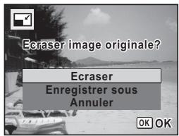 PENTAX OPTIO S1 ROUGE - Sélectionnez [Ecraser] ou [Enregistrer sous] à l'aide du bouton de navigation (▲▼). - 1