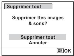 PENTAX OPTIO S1 ROUGE - Suppression de l'ensemble des images et des fichiers son - 3