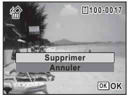 PENTAX OPTIO S1 ROUGE - Suppression d'une seule image - 2