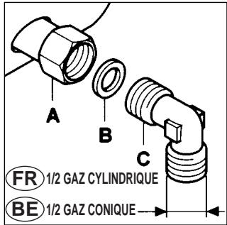 CANDY PG 750S X - RACCORDEMENT (ALIMENTATION GAZ) - 1