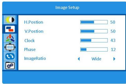 JVC MONITEUR24WCF - Posicion (modo VGA) - 1