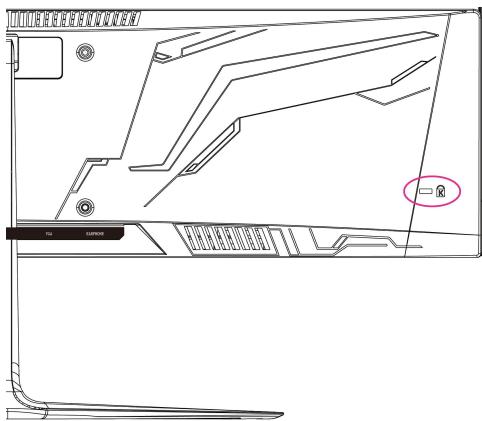 JVC MONITEUR24WCF - como usar un conector de seguridad Kensington - 1