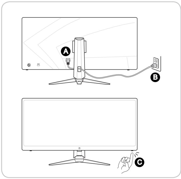 MSI OPTIX MPG341CQR - Raccordement du moniteur au PC - 1