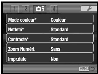 KONICA DIMAGE X1 - NAVIGATION DANS LES MENU S'D'ENREGISTREMENT - 13