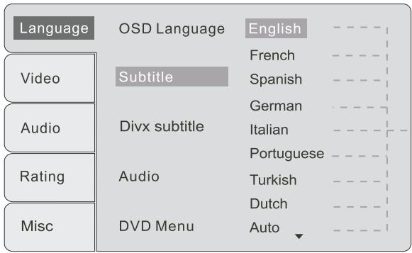 HITACHI AXM 628 - Onglet de configuration Language - 2