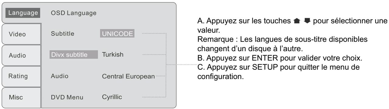 HITACHI AXM 628 - Onglet de configuration Language - 1