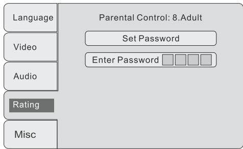 HITACHI AXM 628 - Spécification du mot de passer et du contrôle parental - 1