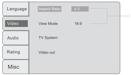 HITACHI AXM 628 - Onglet de configuration Video - 1