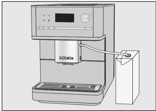 MIELE CM6350GR - Utiliser du lait conditionné en carton ou dans un autre type d'emballage - 2