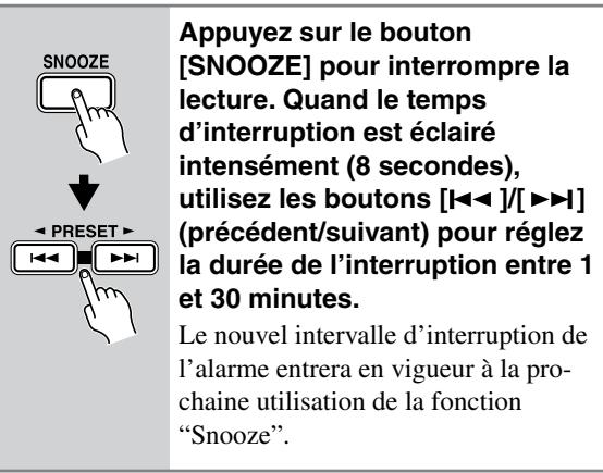 ONKYO CBX-300 - Réglage de la durée d'interruption 'Snoopze' - 1