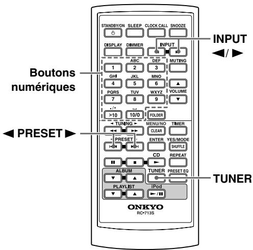 ONKYO CBX-300 - Choix d'une préselection - 1