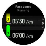 SUUNTO 3granite - Définir les zones d'allure - 1