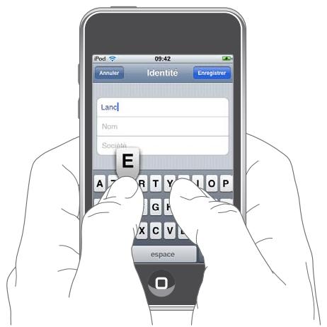 APPLE Touch 8G MCO86NF - Saisir du texte : - 1