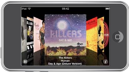 APPLE Touch 8G MCO86NF - Exploration des pochettes d'album en mode Cover Flow - 1