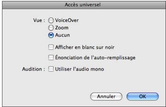 APPLE Touch 8G MCO86NF - Fonctions d'accessibilité - 1