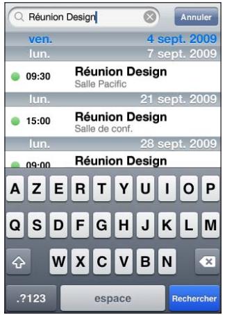 APPLE Touch 8G MCO86NF - Recherche dans des calendriers - 1