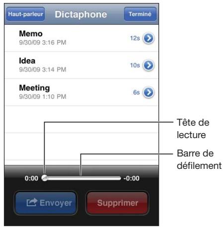 APPLE Touch 8G MCO86NF - Écoute de mémos vocaux - 1