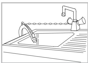 JEYAL WNLAVE-LINGE TOPWASMACHINE TOPLADER - Connecting the drain hose - 3