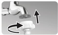 JEYAL WNLAVE-LINGE TOPWASMACHINE TOPLADER - Connecting the water supply hose - 2