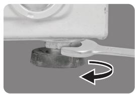 JEYAL WNLAVE-LINGE TOPWASMACHINE TOPLADER - Levelling the appliance - 1