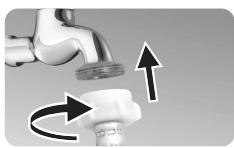 JEYAL WNLAVE-LINGE TOPWASMACHINE TOPLADER - De slang aansluten De watertoevoerslang aansluten - 2