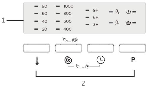 JEYAL WNLAVE-LINGE TOPWASMACHINE TOPLADER - Control Panel - 6