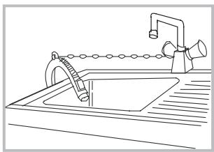 JEYAL WNLAVE-LINGE TOPWASMACHINE TOPLADER - De afvoerslang installeren - 3