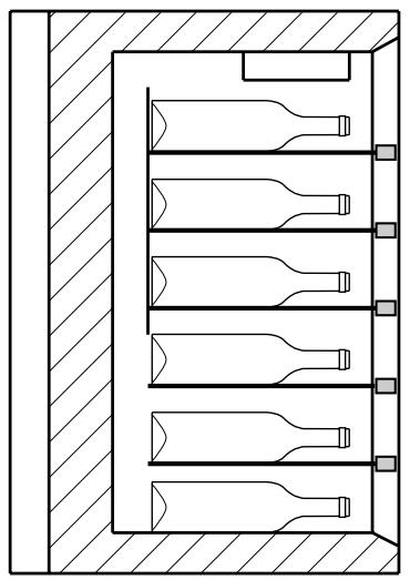 ELECTROLUX CE 48 BOIS - Rangement dans la cave à vins. - 2