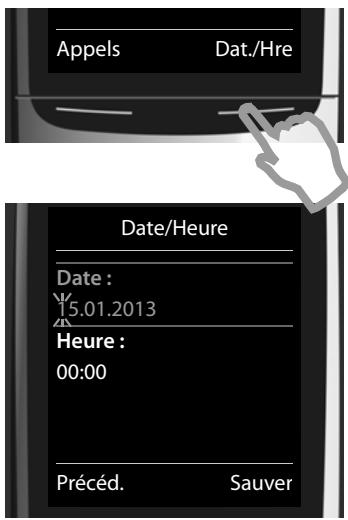 GIGASET C620 BLANC - Réglage de la date et de l'heure - 1